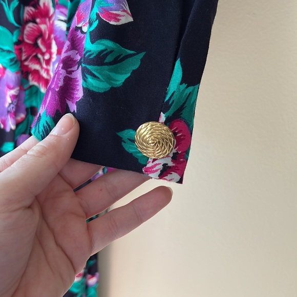 VINTAGE Leslie Fay Floral Dress with pockets! Spring Dress - Picture 5 of 6